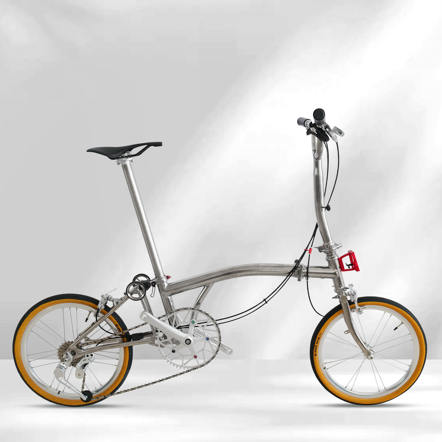 Custom 7-Speed Full Titanium Brompton Style Bike
