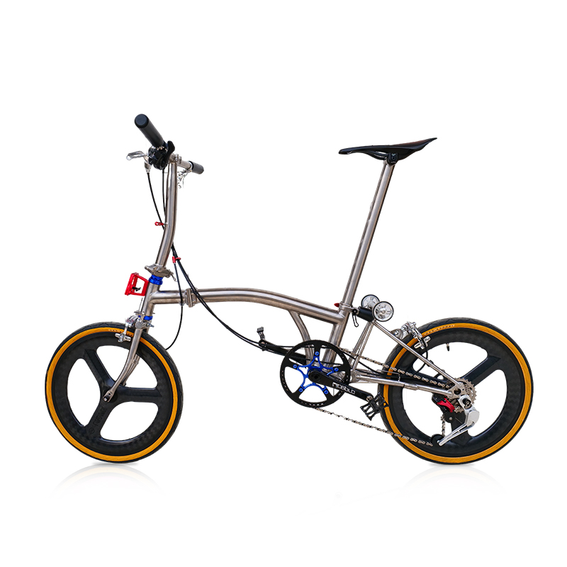Custom 7-Speed Full Titanium Brompton Style Bike