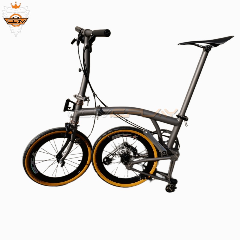 Custom 7-Speed Full Titanium Brompton Style Bike