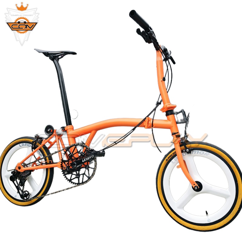 Custom 7-Speed Full Titanium Brompton Style Bike